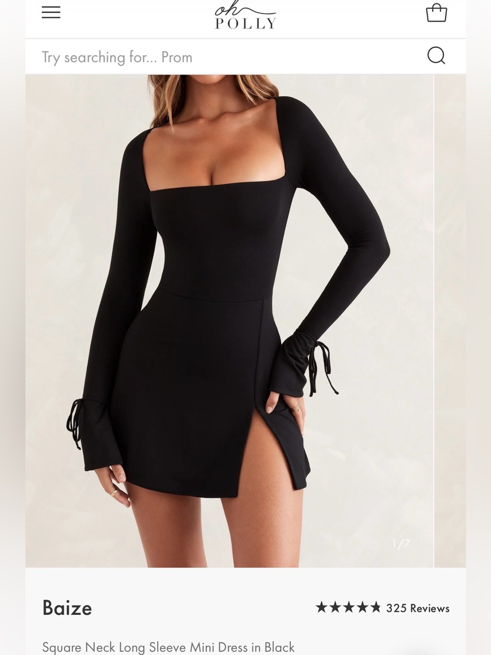 Oh Polly Baize Black Dress